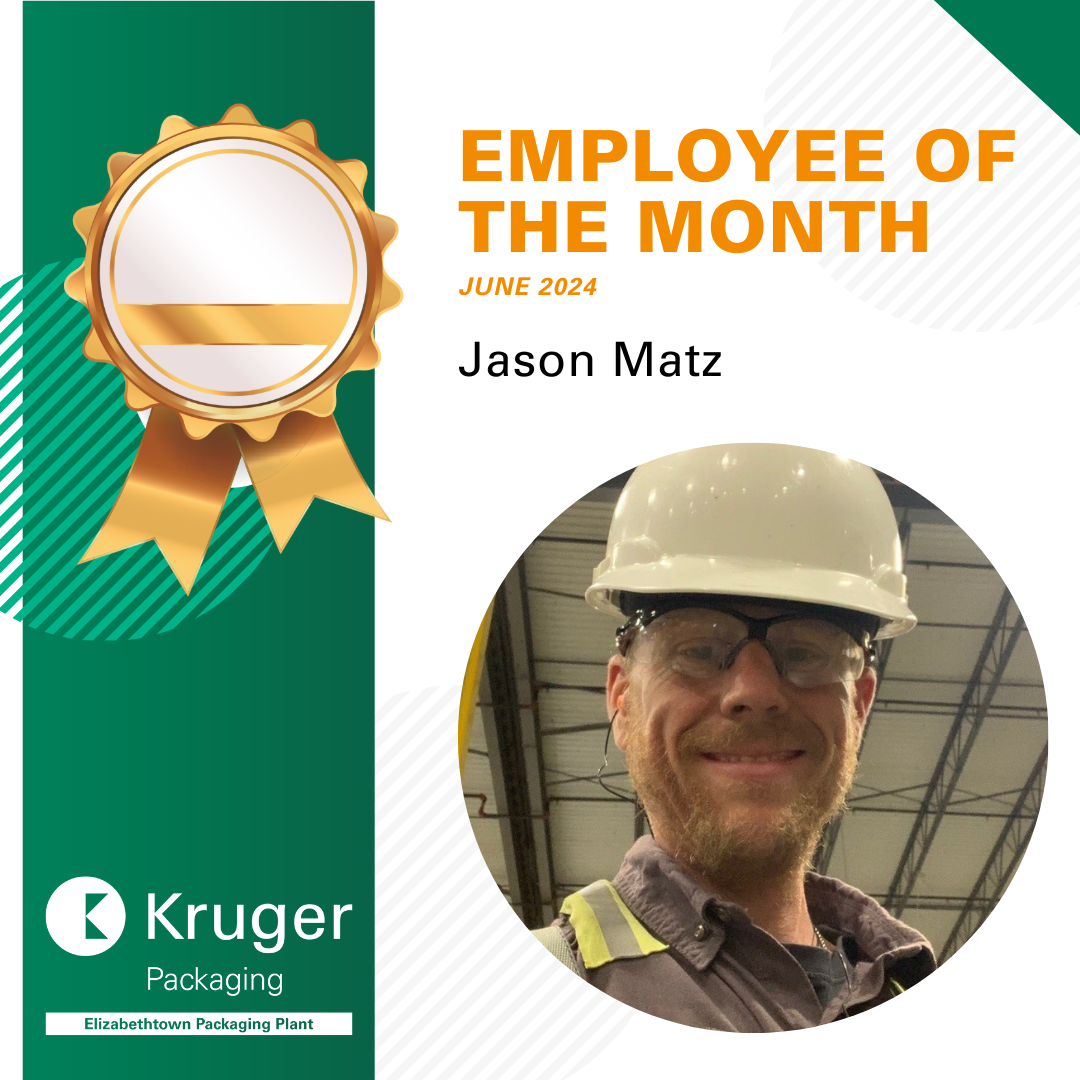 Employee of the Month – June 2024 – Kruger Packaging – Elizabethtown Plant